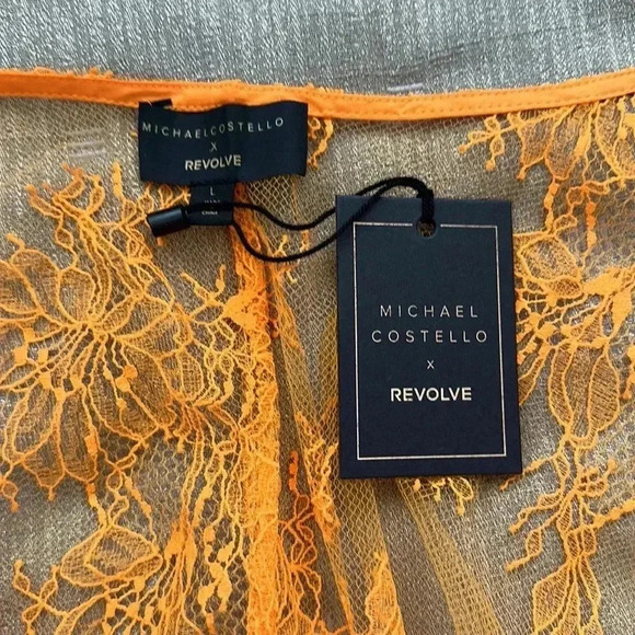 Revolve SZ L ORANGE top Michael Costello OLLY - Picture 9 of 10